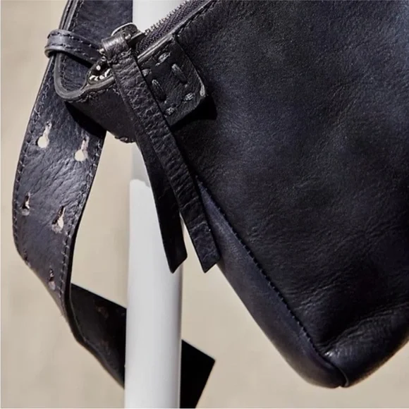 NWT We The Free Calla Sling Black Soft Leather Crossbody Black